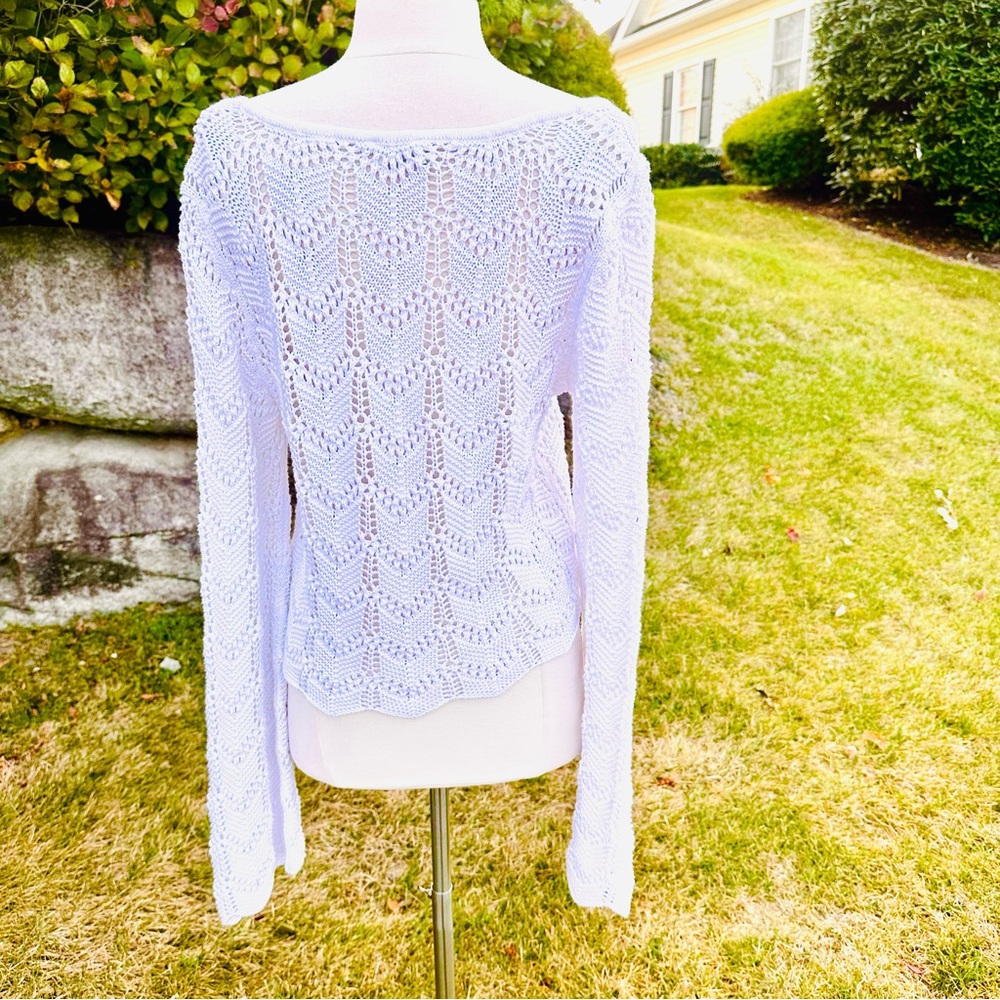 Hollister Crochet Long Bell Sleeve Jumper Sweater - Picture 9 of 16